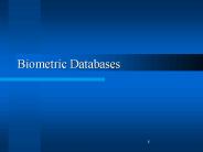 Biometric Databases