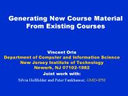 Generating New Course Material From Existing Courses