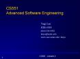 CS551 Advanced Software Engineering PowerPoint PPT Presentation