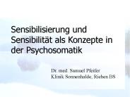 Sensibilisierung und Sensibilit