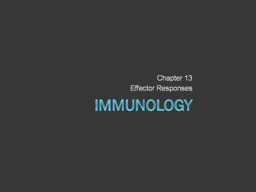 Immunology