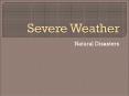 Severe Weather PowerPoint PPT Presentation