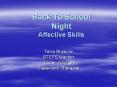 Back%20To%20School%20Night%20Affective%20Skills PowerPoint PPT Presentation