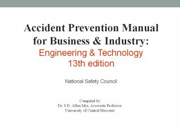 Accident Prevention Manual