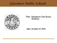 Title: Glassboro Test Score       Analysis PowerPoint PPT Presentation