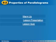 Properties of Parallelograms