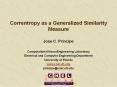 Correntropy as a Generalized Similarity Measure PowerPoint PPT Presentation