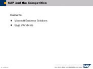SAP and the Competition