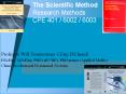 The Scientific Method Research Methods CPE 401 / 6002 / 6003 PowerPoint PPT Presentation