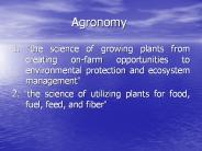Agronomy
