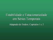 Estabilidade e Estacionariedade em S