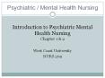 Introduction to Psychiatric Mental Health Nursing Chapter 1 PowerPoint PPT Presentation