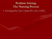 Problem Solving: The Nursing Process