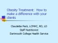 Obesity Treatment: How to make a difference with your clients PowerPoint PPT Presentation