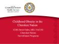 Childhood Obesity in the Cherokee Nation PowerPoint PPT Presentation