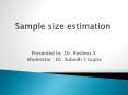 Sample size estimation PowerPoint PPT Presentation