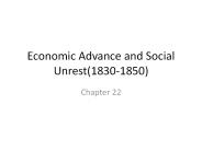 Economic Advance and Social Unrest(1830-1850)