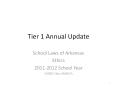 Tier 1 Annual Update PowerPoint PPT Presentation