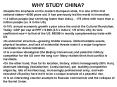 WHY STUDY CHINA? PowerPoint PPT Presentation
