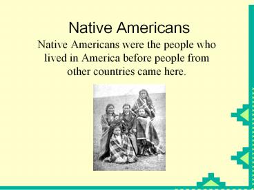 Native Americans