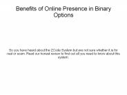 Luminous Role of Binary Options Trading