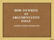 How to write an Argumentative Essay (1)