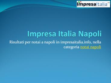 Impresa Italia Napoli