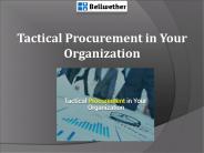 Tactical Procurement in Your Organization