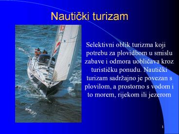 Nauticki turizam