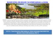 BACKWATER AND BEACH VACATION KERALA (5N/6D)