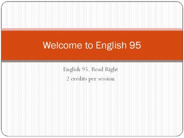 English 95, Read Right