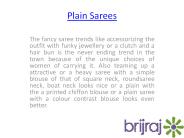 Plain sarees
