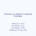 Workshop on Adaptive Treatment Strategies PowerPoint PPT Presentation