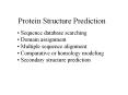 Protein Structure Prediction PowerPoint PPT Presentation