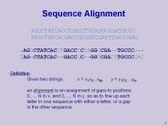 Sequence Alignment
