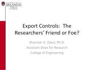 Export Controls: The Researchers