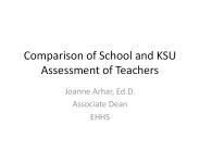 Comparison of School and KSU Assessment of Teachers