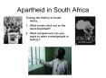 Apartheid in South Africa PowerPoint PPT Presentation