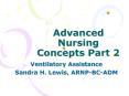 Advanced Nursing Concepts Part 2 PowerPoint PPT Presentation
