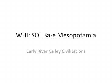 WHI: SOL 3a-e Mesopotamia