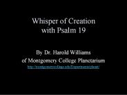 Whisper of Creation with Psalm 19