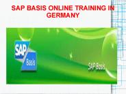 sap basis online training in germany