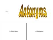Antonyms