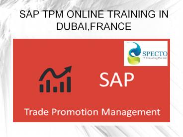 sap tpm online training in dubai,france
