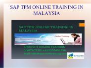sap tpm online training in malaysia