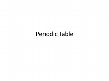 Periodic Table