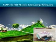 COMP 220 HELP Absolute Tutors/comp220help.com