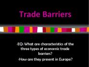 Trade Barriers