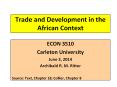 Trade and Development in the African Context PowerPoint PPT Presentation