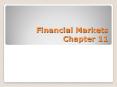 Financial Markets Chapter 11 PowerPoint PPT Presentation